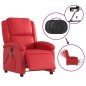 vidaXL Massagesessel Elektrisch Rot Kunstleder vidaXL Massagesessel Elektrisch Rot Kunstleder