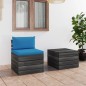 2-tlg. Garten-Sofagarnitur aus Paletten mit Kissen Kiefernholz 2-tlg. Garten-Sofagarnitur aus Paletten mit Kissen Kiefernholz