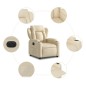vidaXL Relaxsessel Elektrisch Creme Stoff vidaXL Relaxsessel Elektrisch Creme Stoff