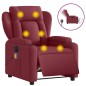 vidaXL Massagesessel Elektrisch Weinrot Stoff vidaXL Massagesessel Elektrisch Weinrot Stoff