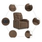 vidaXL Relaxsessel Elektrisch Braun Stoff vidaXL Relaxsessel Elektrisch Braun Stoff