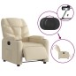 vidaXL Relaxsessel Elektrisch Creme Stoff vidaXL Relaxsessel Elektrisch Creme Stoff