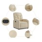 vidaXL Relaxsessel Elektrisch Creme Stoff vidaXL Relaxsessel Elektrisch Creme Stoff