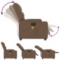 vidaXL Massagesessel Elektrisch Braun Stoff vidaXL Massagesessel Elektrisch Braun Stoff
