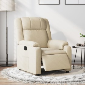vidaXL Relaxsessel Elektrisch Creme Stoff