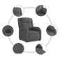 vidaXL Relaxsessel Elektrisch Dunkelgrau Stoff vidaXL Relaxsessel Elektrisch Dunkelgrau Stoff