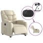 vidaXL Relaxsessel Elektrisch Creme Kunstleder vidaXL Relaxsessel Elektrisch Creme Kunstleder