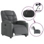 vidaXL Relaxsessel Elektrisch Grau Kunstleder vidaXL Relaxsessel Elektrisch Grau Kunstleder