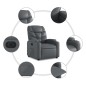 vidaXL Relaxsessel Elektrisch Grau Kunstleder vidaXL Relaxsessel Elektrisch Grau Kunstleder
