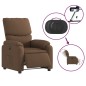 vidaXL Relaxsessel Elektrisch Braun Stoff vidaXL Relaxsessel Elektrisch Braun Stoff