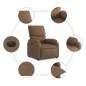 vidaXL Relaxsessel Elektrisch Braun Stoff vidaXL Relaxsessel Elektrisch Braun Stoff