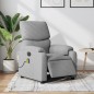 vidaXL Massagesessel Elektrisch Hellgrau Stoff vidaXL Massagesessel Elektrisch Hellgrau Stoff