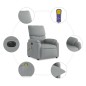 vidaXL Massagesessel Elektrisch Hellgrau Stoff vidaXL Massagesessel Elektrisch Hellgrau Stoff
