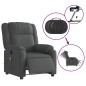 vidaXL Massagesessel Elektrisch Dunkelgrau Stoff vidaXL Massagesessel Elektrisch Dunkelgrau Stoff