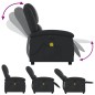 vidaXL Massagesessel Elektrisch Schwarz Echtleder vidaXL Massagesessel Elektrisch Schwarz Echtleder