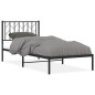vidaXL Bettgestell mit Kopfteil Metall Schwarz 90x190 cm vidaXL Bettgestell mit Kopfteil Metall Schwarz 90x190 cm