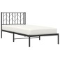 vidaXL Bettgestell mit Kopfteil Metall Schwarz 90x190 cm vidaXL Bettgestell mit Kopfteil Metall Schwarz 90x190 cm