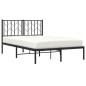 vidaXL Bettgestell mit Kopfteil Metall Schwarz 120x190 cm vidaXL Bettgestell mit Kopfteil Metall Schwarz 120x190 cm