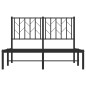 vidaXL Bettgestell mit Kopfteil Metall Schwarz 120x190 cm vidaXL Bettgestell mit Kopfteil Metall Schwarz 120x190 cm