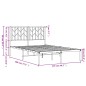 vidaXL Bettgestell mit Kopfteil Metall Schwarz 120x190 cm vidaXL Bettgestell mit Kopfteil Metall Schwarz 120x190 cm