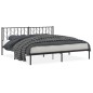vidaXL Bettgestell mit Kopfteil Metall Schwarz 193x203 cm vidaXL Bettgestell mit Kopfteil Metall Schwarz 193x203 cm