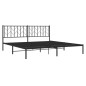 vidaXL Bettgestell mit Kopfteil Metall Schwarz 193x203 cm vidaXL Bettgestell mit Kopfteil Metall Schwarz 193x203 cm