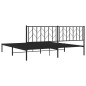vidaXL Bettgestell mit Kopfteil Metall Schwarz 193x203 cm vidaXL Bettgestell mit Kopfteil Metall Schwarz 193x203 cm