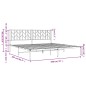 vidaXL Bettgestell mit Kopfteil Metall Schwarz 193x203 cm vidaXL Bettgestell mit Kopfteil Metall Schwarz 193x203 cm