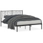 vidaXL Bettgestell mit Kopfteil Metall Schwarz 135x190 cm vidaXL Bettgestell mit Kopfteil Metall Schwarz 135x190 cm