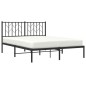 vidaXL Bettgestell mit Kopfteil Metall Schwarz 135x190 cm vidaXL Bettgestell mit Kopfteil Metall Schwarz 135x190 cm