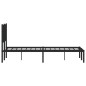 vidaXL Bettgestell mit Kopfteil Metall Schwarz 135x190 cm vidaXL Bettgestell mit Kopfteil Metall Schwarz 135x190 cm