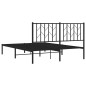 vidaXL Bettgestell mit Kopfteil Metall Schwarz 135x190 cm vidaXL Bettgestell mit Kopfteil Metall Schwarz 135x190 cm