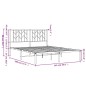 vidaXL Bettgestell mit Kopfteil Metall Schwarz 135x190 cm vidaXL Bettgestell mit Kopfteil Metall Schwarz 135x190 cm