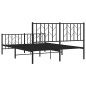 vidaXL Bettgestell mit Kopf- und Fußteil Metall Schwarz 140x190 cm vidaXL Bettgestell mit Kopf- und Fußteil Metall Schwarz 140x190 cm