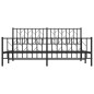 vidaXL Bettgestell mit Kopf- und Fußteil Metall Schwarz 183x213 cm vidaXL Bettgestell mit Kopf- und Fußteil Metall Schwarz 183x213 cm