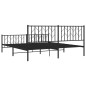 vidaXL Bettgestell mit Kopf- und Fußteil Metall Schwarz 183x213 cm vidaXL Bettgestell mit Kopf- und Fußteil Metall Schwarz 183x213 cm