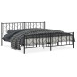 vidaXL Bettgestell mit Kopf- und Fußteil Metall Schwarz 200x200 cm vidaXL Bettgestell mit Kopf- und Fußteil Metall Schwarz 200x200 cm