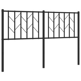 vidaXL Kopfteil Metall Schwarz 135 cm