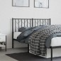 vidaXL Kopfteil Metall Schwarz 135 cm