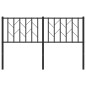 vidaXL Kopfteil Metall Schwarz 135 cm