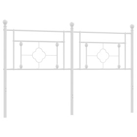 vidaXL Kopfteil Metall Weiß 150 cm