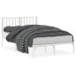 vidaXL Bettgestell mit Kopfteil Metall Weiß 120x190 cm vidaXL Bettgestell mit Kopfteil Metall Weiß 120x190 cm