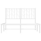vidaXL Bettgestell mit Kopfteil Metall Weiß 120x190 cm vidaXL Bettgestell mit Kopfteil Metall Weiß 120x190 cm