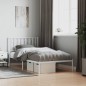 vidaXL Bettgestell mit Kopfteil Metall Weiß 100x200 cm vidaXL Bettgestell mit Kopfteil Metall Weiß 100x200 cm