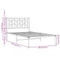 vidaXL Bettgestell mit Kopfteil Metall Weiß 100x200 cm vidaXL Bettgestell mit Kopfteil Metall Weiß 100x200 cm