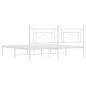 vidaXL Bettgestell mit Kopfteil Metall Weiß 183x213 cm vidaXL Bettgestell mit Kopfteil Metall Weiß 183x213 cm