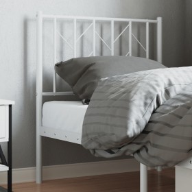 vidaXL Kopfteil Metall Weiß 75 cm