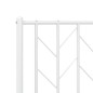 vidaXL Kopfteil Metall Weiß 75 cm