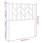 vidaXL Kopfteil Metall Weiß 75 cm