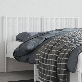 vidaXL Kopfteil Metall Weiß 140 cm